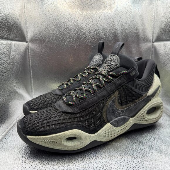 Size 11.5 Nike Cosmic Unity Black Green Glow Mens Basketball Sneakers DA6725-001 - Picture 8 of 14